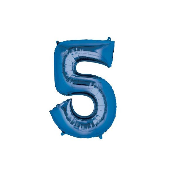 Number 5 balloon - Blue