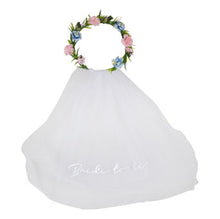 Load image into Gallery viewer, Flower crown bride-to-be veil
