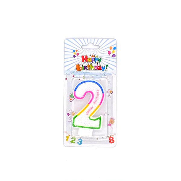 Number 2 candle