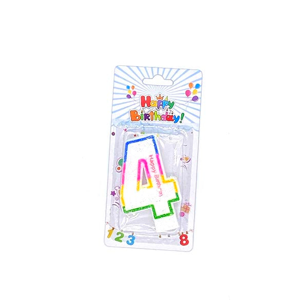 Number 4 candle