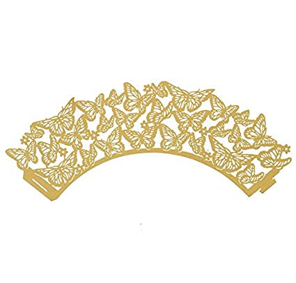 Gold cupcake wrappers