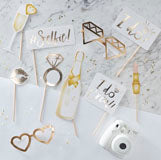 Bridal photo booth props