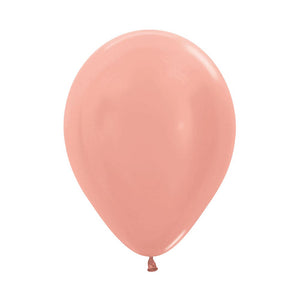 Metallic Rose Gold 12 inch balloon pack (10)
