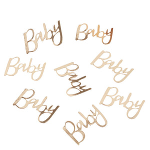 Gold baby table confetti