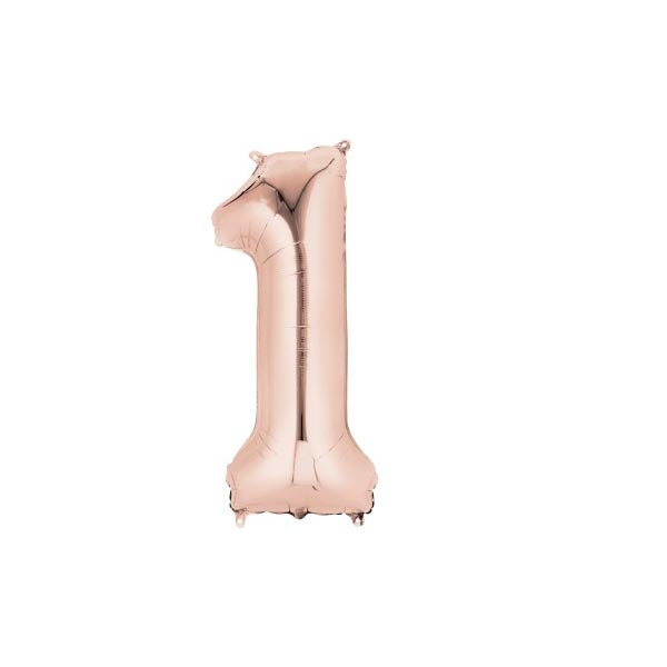 Number 1 balloon - Rose Gold