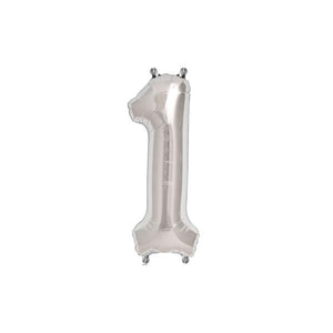 Number 1 balloon - Silver