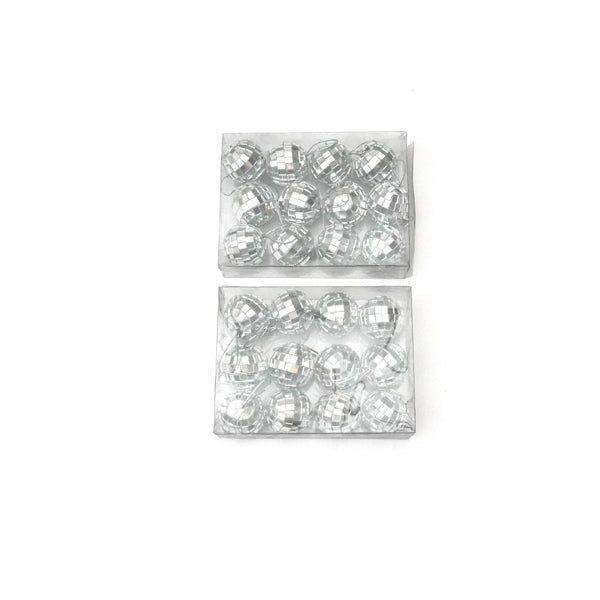 Silver disco balls