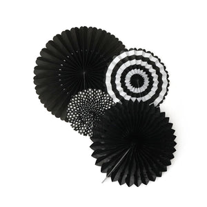 Black and stripe decor fans