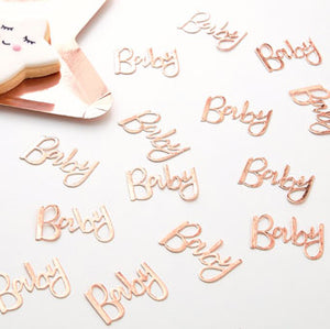 Rose Gold table confetti