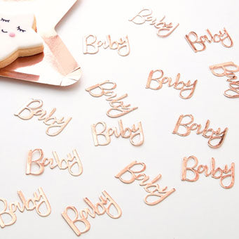 Rose Gold table confetti
